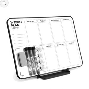 Weekly Planner Dry Erase Board – Black and White